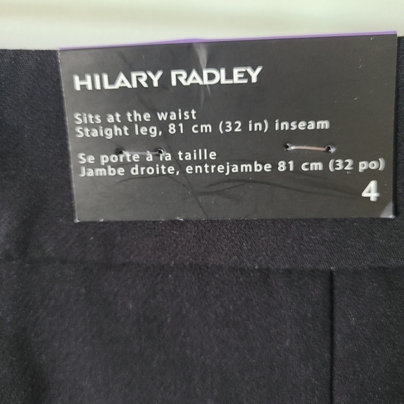 HILARY RADLEY Black Dress Pants Size 4 NWT - Picture 5 of 6